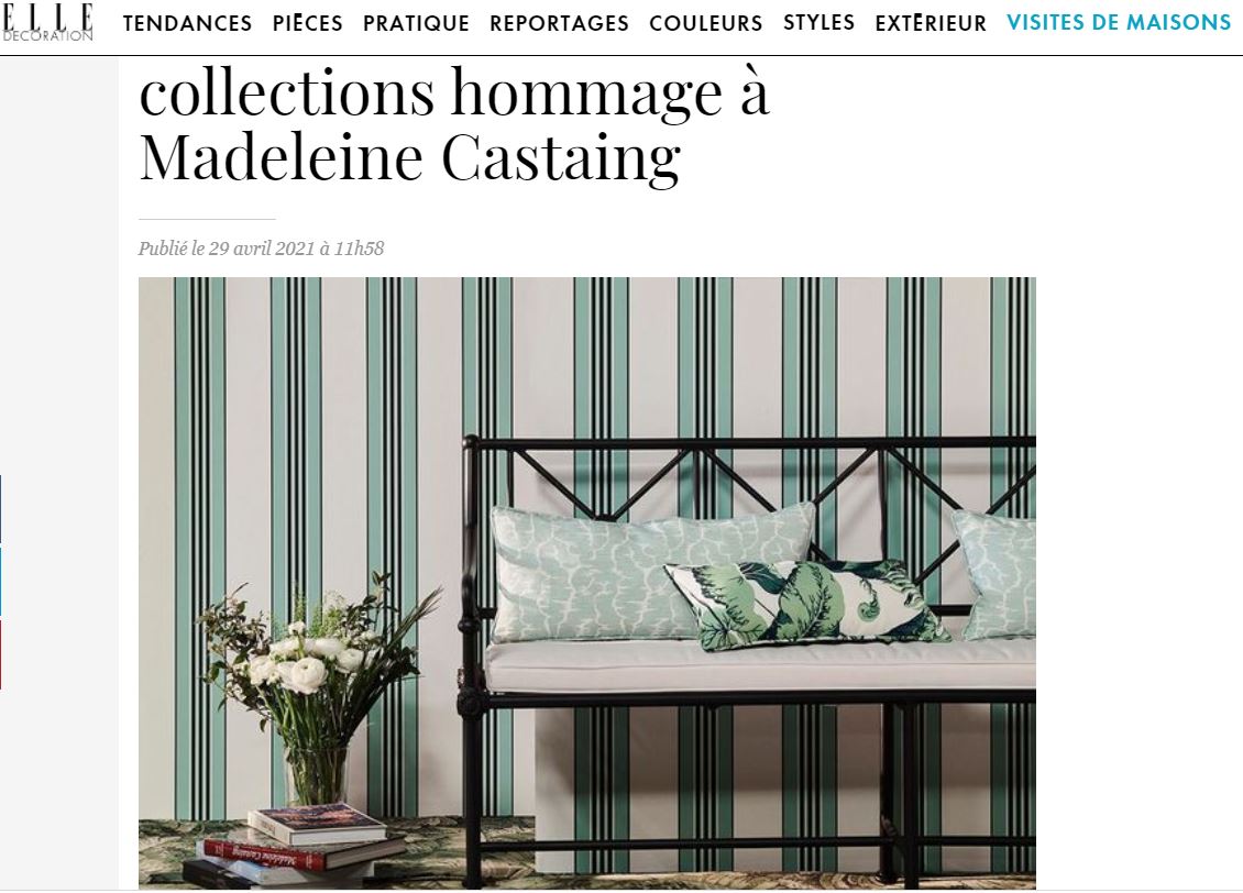 Article Elle Deco- avril 2021 - Lire l'article